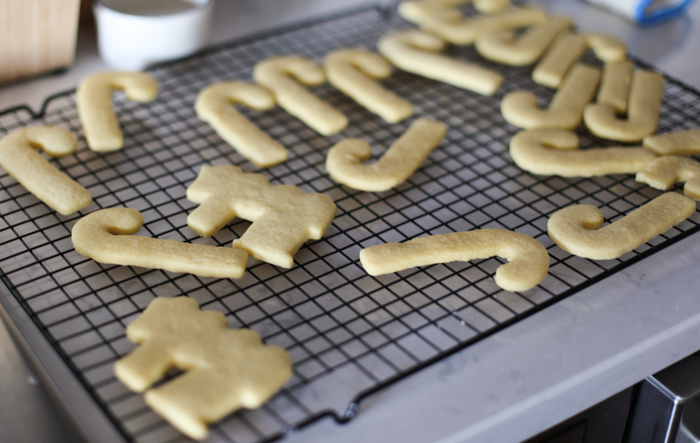 baked sugar cookies on cooling rack