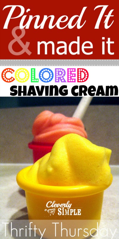 Pinned it and made it colored shaving cream