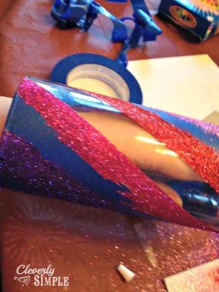 Clean Tape Lines with Glitter