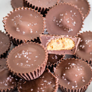 plate of homemade peanut butter cups