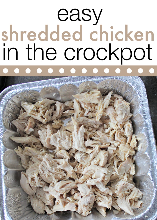 easy shredded chicken in the crockpot
