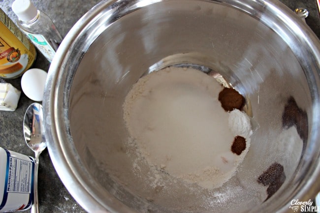 dry ingredients baked donuts