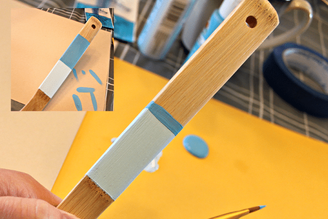 how to add two colors to painted utensils