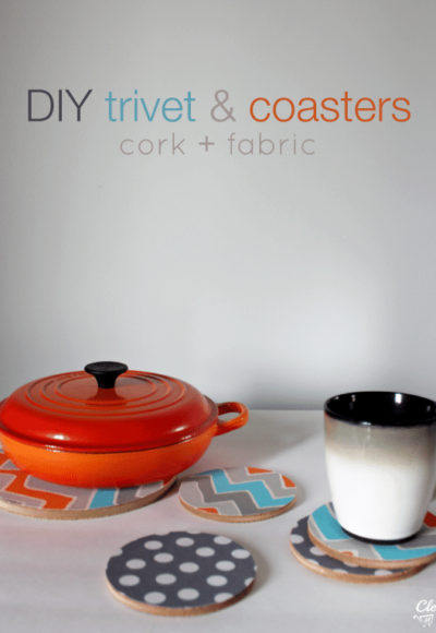 how to make your own coasters and trivets using fabric and cork
