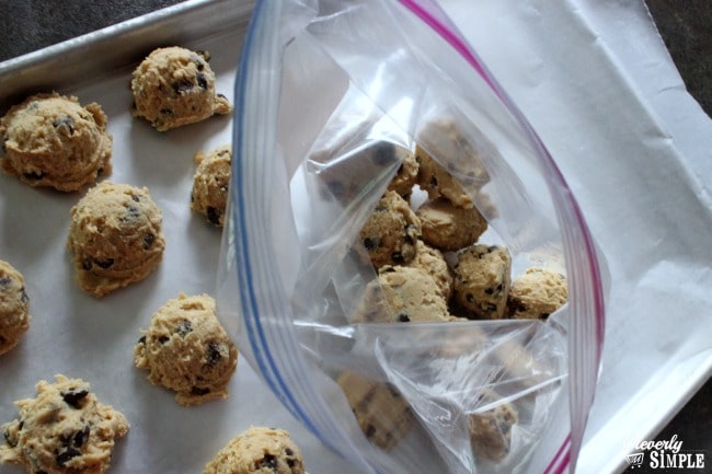 How to freeze homemade cookie dough