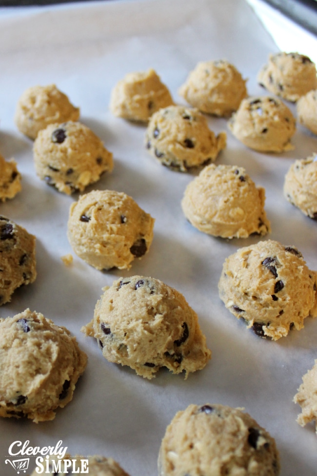 how to freezer cookie dough to make chocolate chip coookies