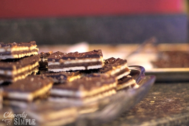 plate of homemade candy bars