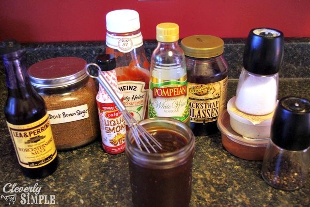 Homemade Barbecue Sauce and Pizza Ingredients