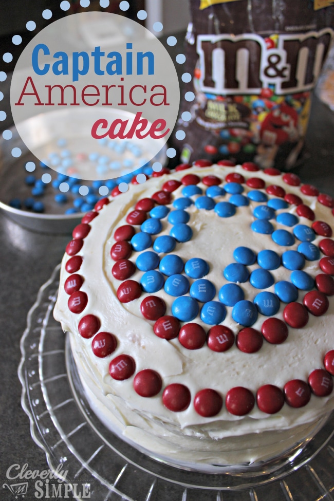How to make a captain America cake with MMs