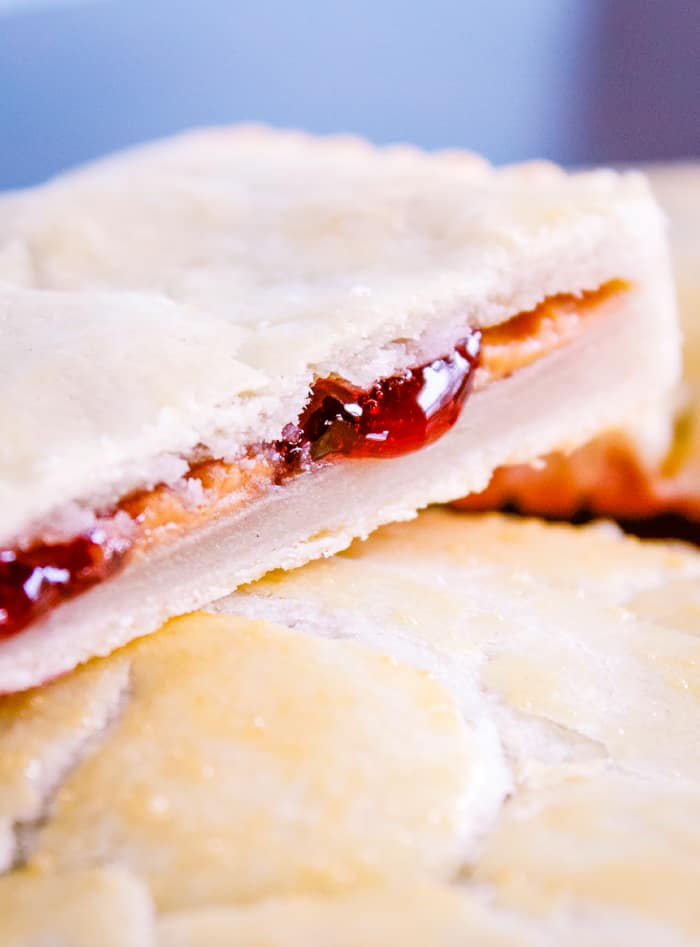 Homemade Peanut BUtter and jelly pastries like pop tarts