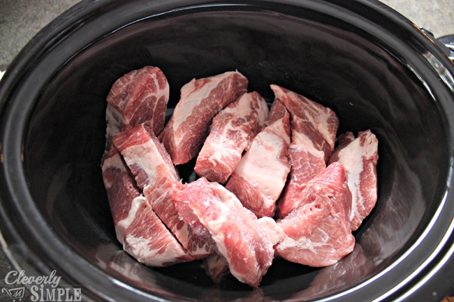 bbq Ribs in the slow cooker