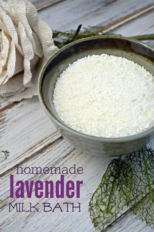how to make homemade lavender milk bath gift idea