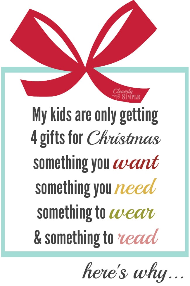 Christmas poem to decide what to get for Christmas. Something you want, need, wear and read.