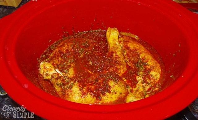 Making crockpot chicken paprikash