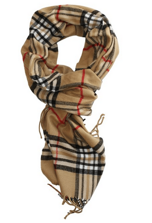 LibbySue-Classic Cashmere Feel Winter Scarf in Rich Plaids