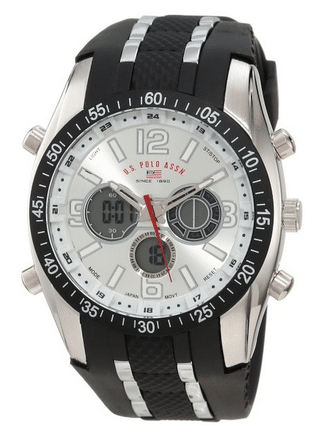 U.S. Polo Assn. Sport Men's US9061 Watch with Black Rubber Strap Watch