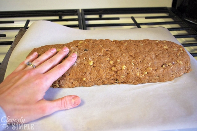 What biscotti looks like before you bake it