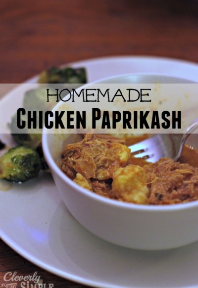 homemade chicken paprikash