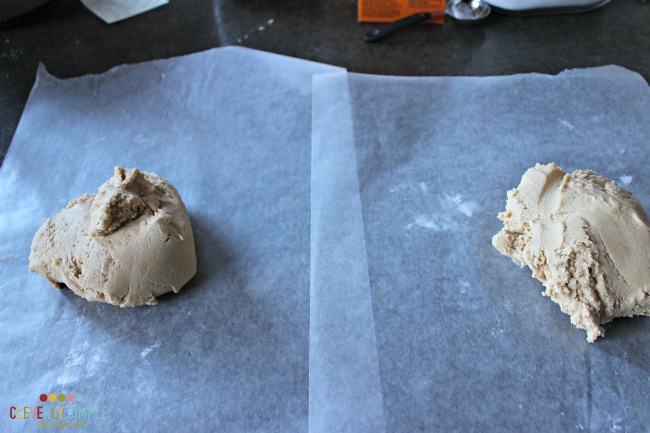 Divide dough to make butterscotch cookies