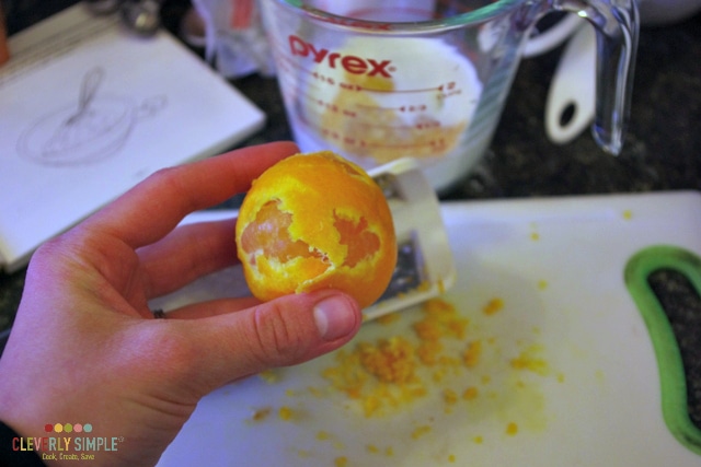 orange peel for homemade scones