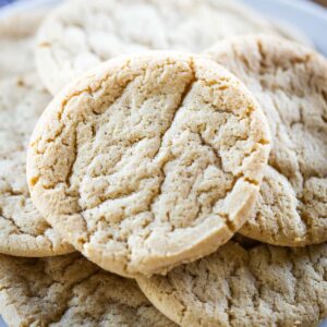 plate of homemade butterscotch cookies