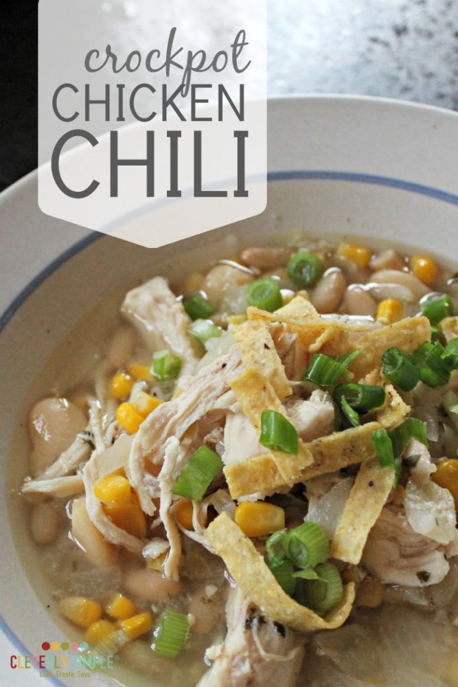 Crock Pot Chicken Chili Recipe - Cleverly Simple