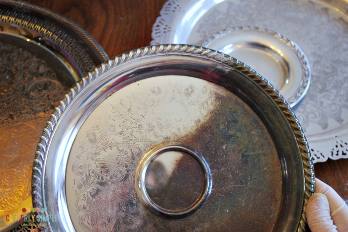 Difference in silver plate after shining