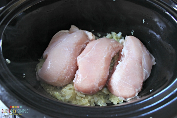 Whole Chicken Breasts in the crockpot
