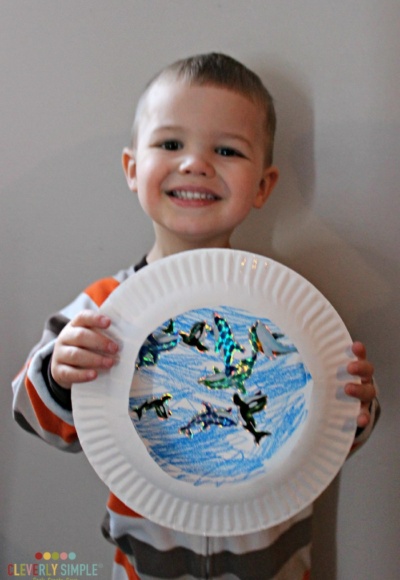 proud of his ocean paper plate craft