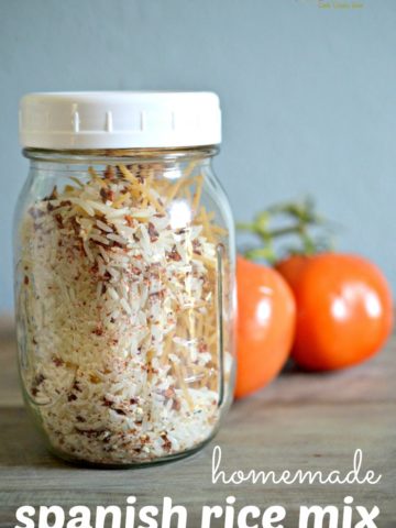 spanish rice mix in a jar with tomatoes