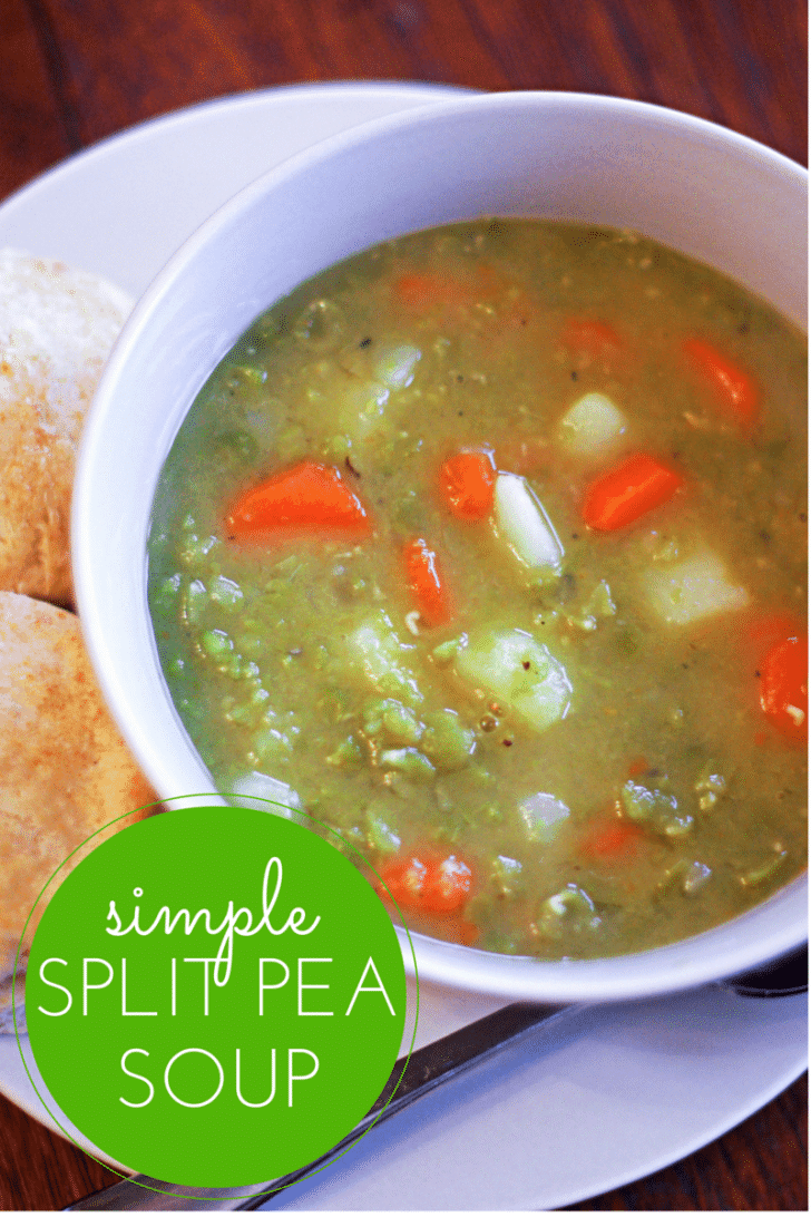 split pea soup recipe in bowl