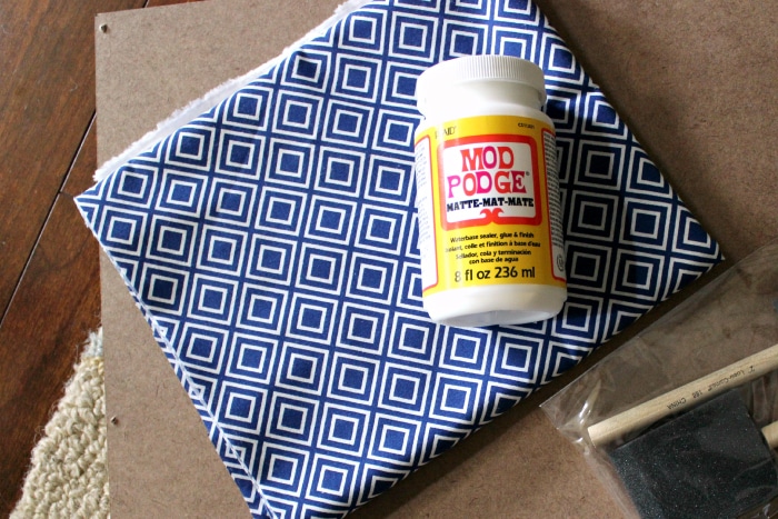 How to add fabric to wood on Ikea Rast dresser hack