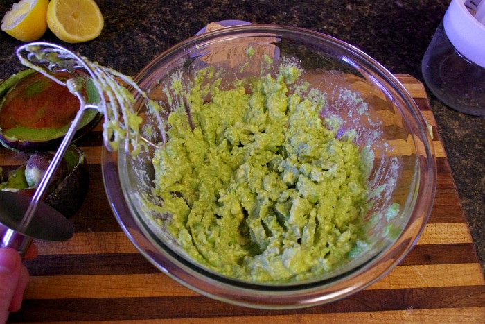 mashed avocado for guac recipe