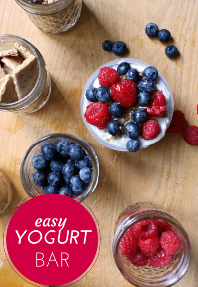 easy breakfast for out of town guests - yogurt bar