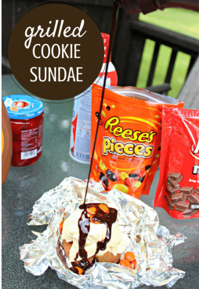grilled cookie sundae with hershey