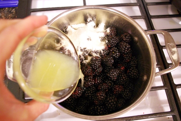 how to make blackberry topping for squares