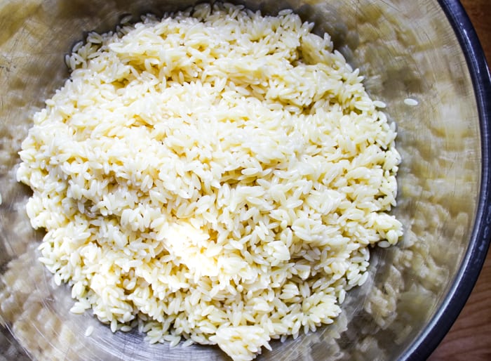 orzo pasta in bowl