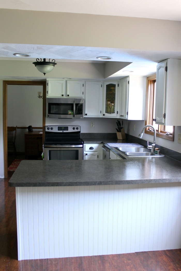 white cabinets after painting