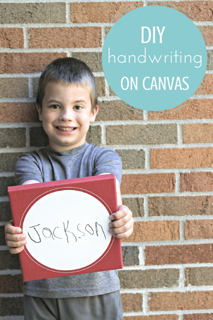 DIY handwriting canvas