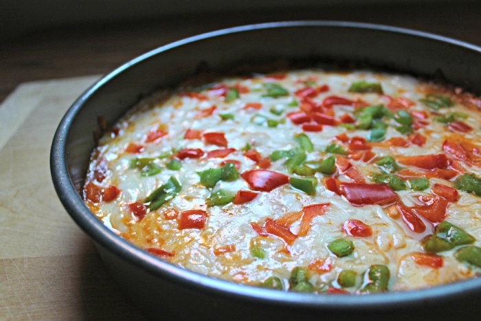 hot pizza dip in pan