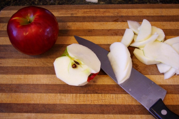 Virginia Apple Pudding Cutting Apples