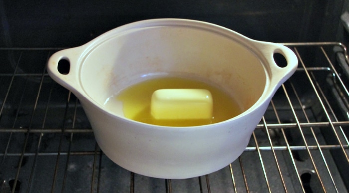 Virginia Apple Pudding Melting Butter
