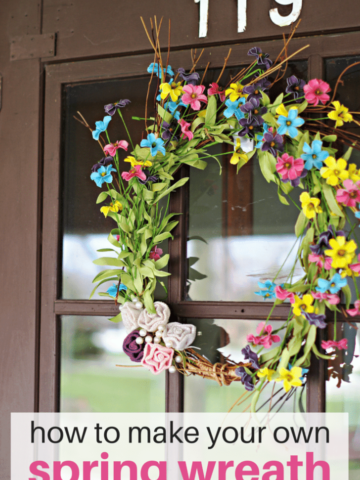 How to make your own spring wreath for your door. Step by step instructions.