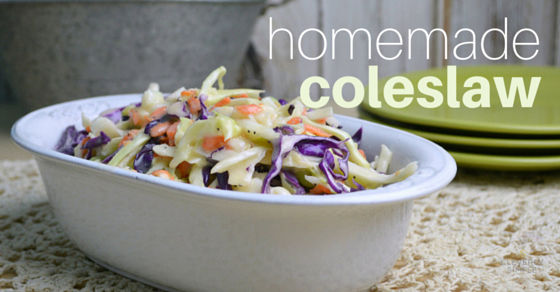 homemade coleslaw, easy, creamy, crunchy