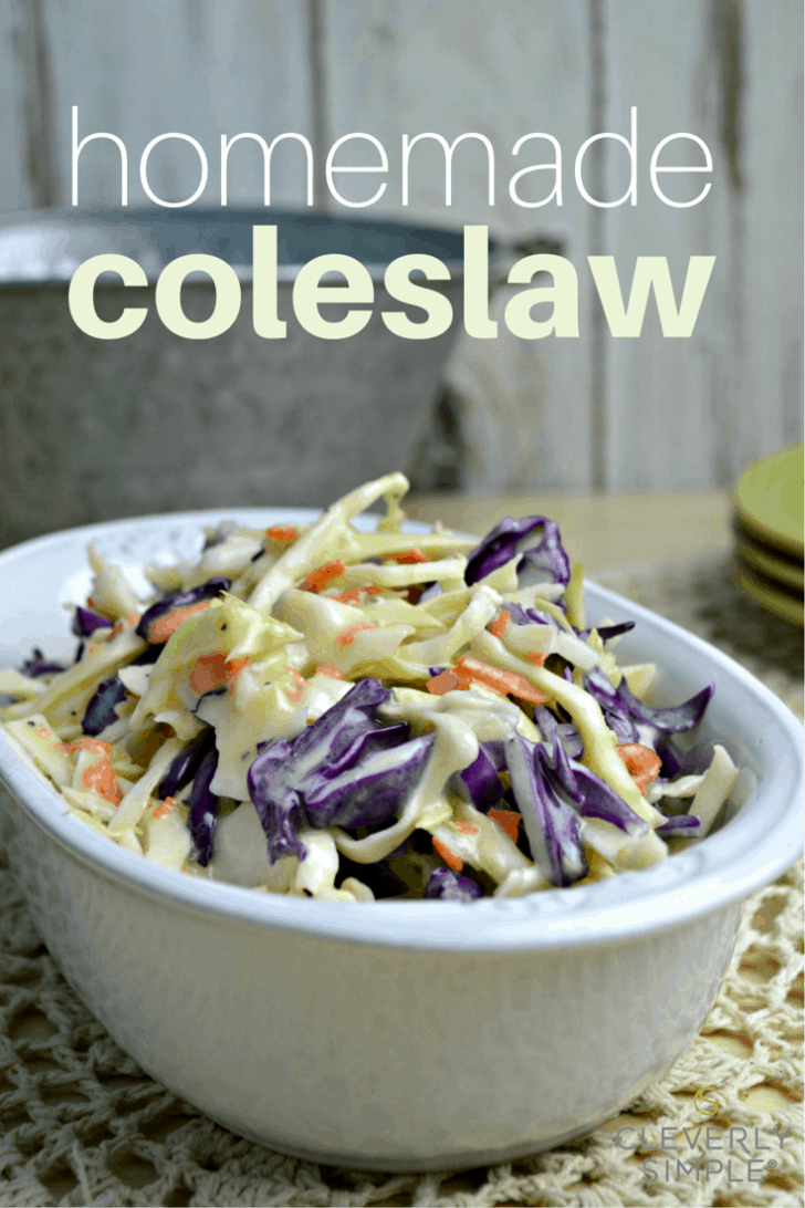 homemade coleslaw, easy