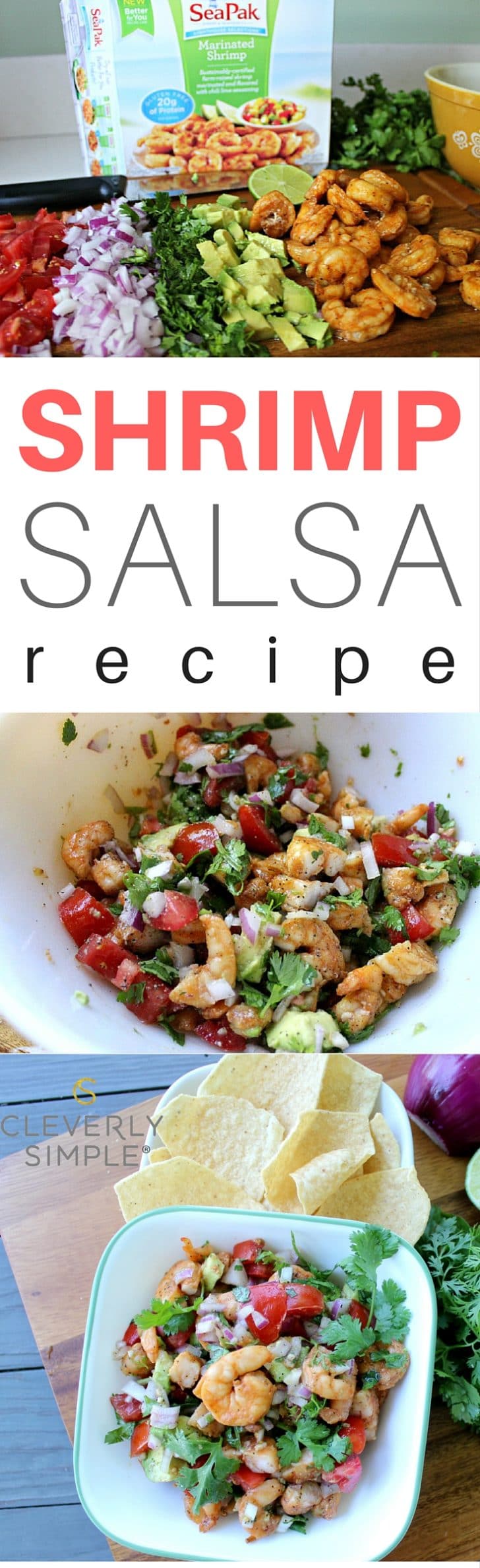 Easy Shrimp Salsa made with SeaPak Marinated Shrimp