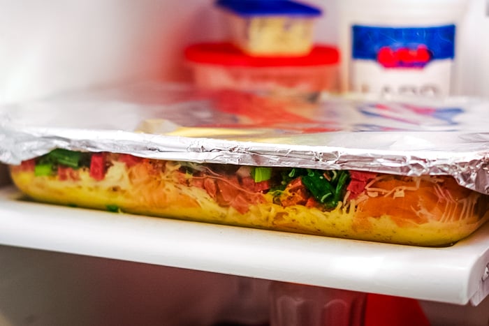 best breakfast casserole covered in refrigerator
