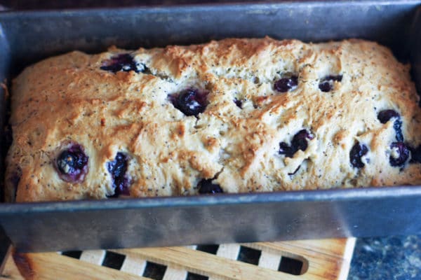 baked lemon blueberry bread