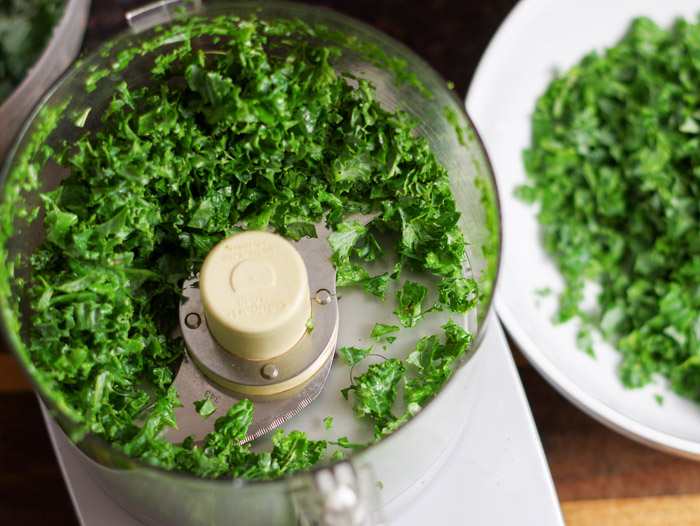kale in the food processor
