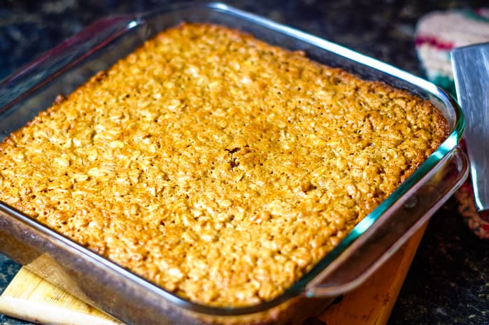 baked oats baked in oven